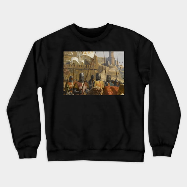 Battle of Ascalon by Charles-Philippe Larivière Crewneck Sweatshirt by blackroserelicsshop@gmail.com